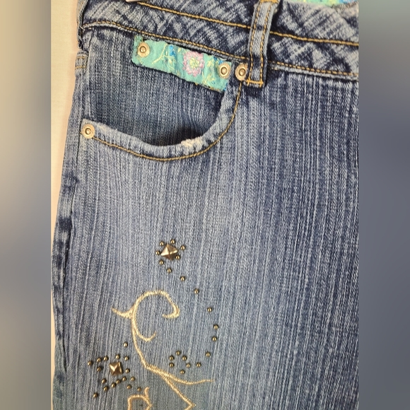 Smart set Y2K bootcut mid rise Embellished jeans- Size 30 women's - Picture 3 of 6